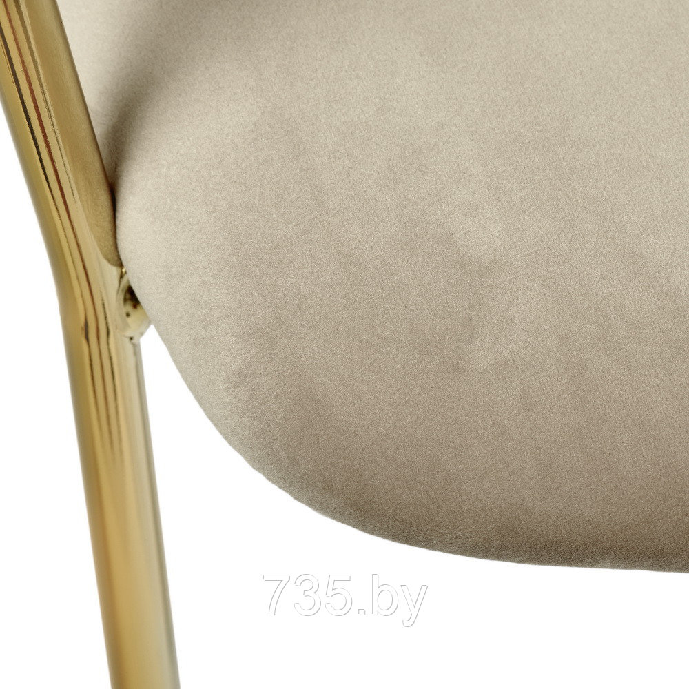 Стул полубарный Turin латте с золотыми ножками - фото 7 - id-p175812084