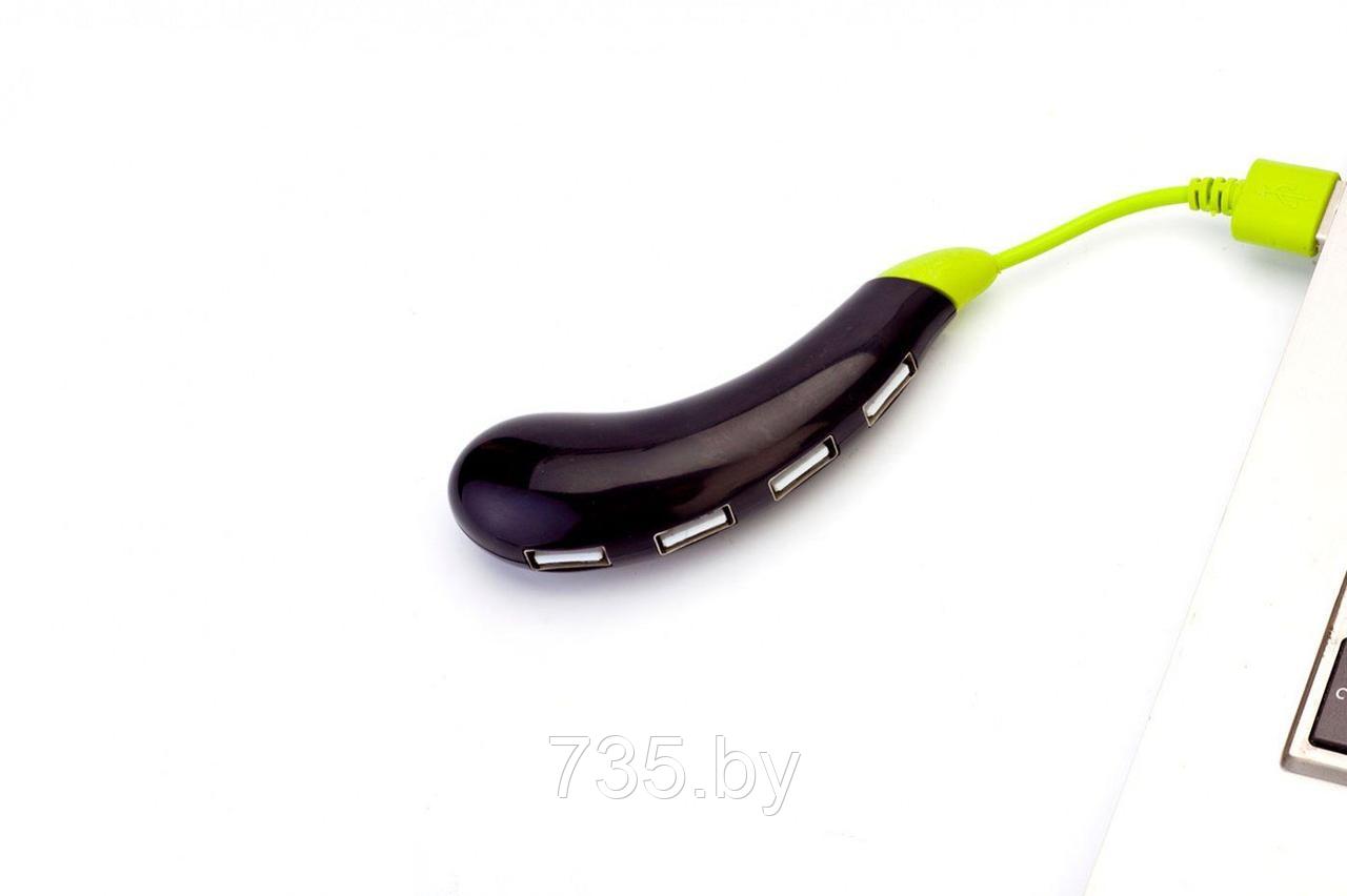Разветвитель USB «БАКЛАЖАН», темно-фиолетовый - фото 3 - id-p175811264