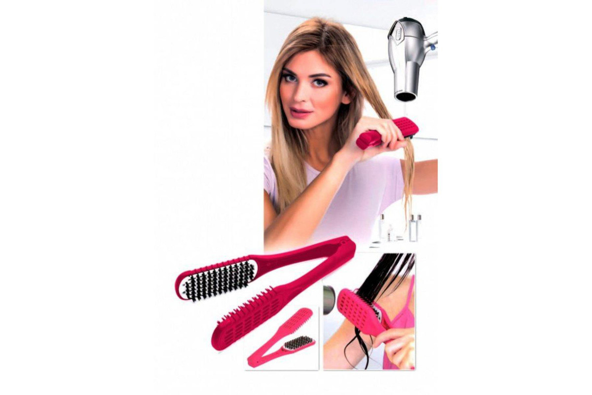 Расческа для выпрямления волос феном «ШЕЛКОВЫЕ
ПРЯДИ» малиновая