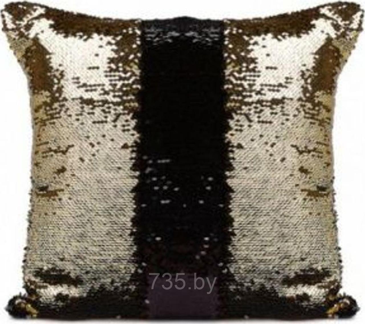 Подушка декоративная «РУСАЛКА» цвет черный/золото - фото 1 - id-p175811379