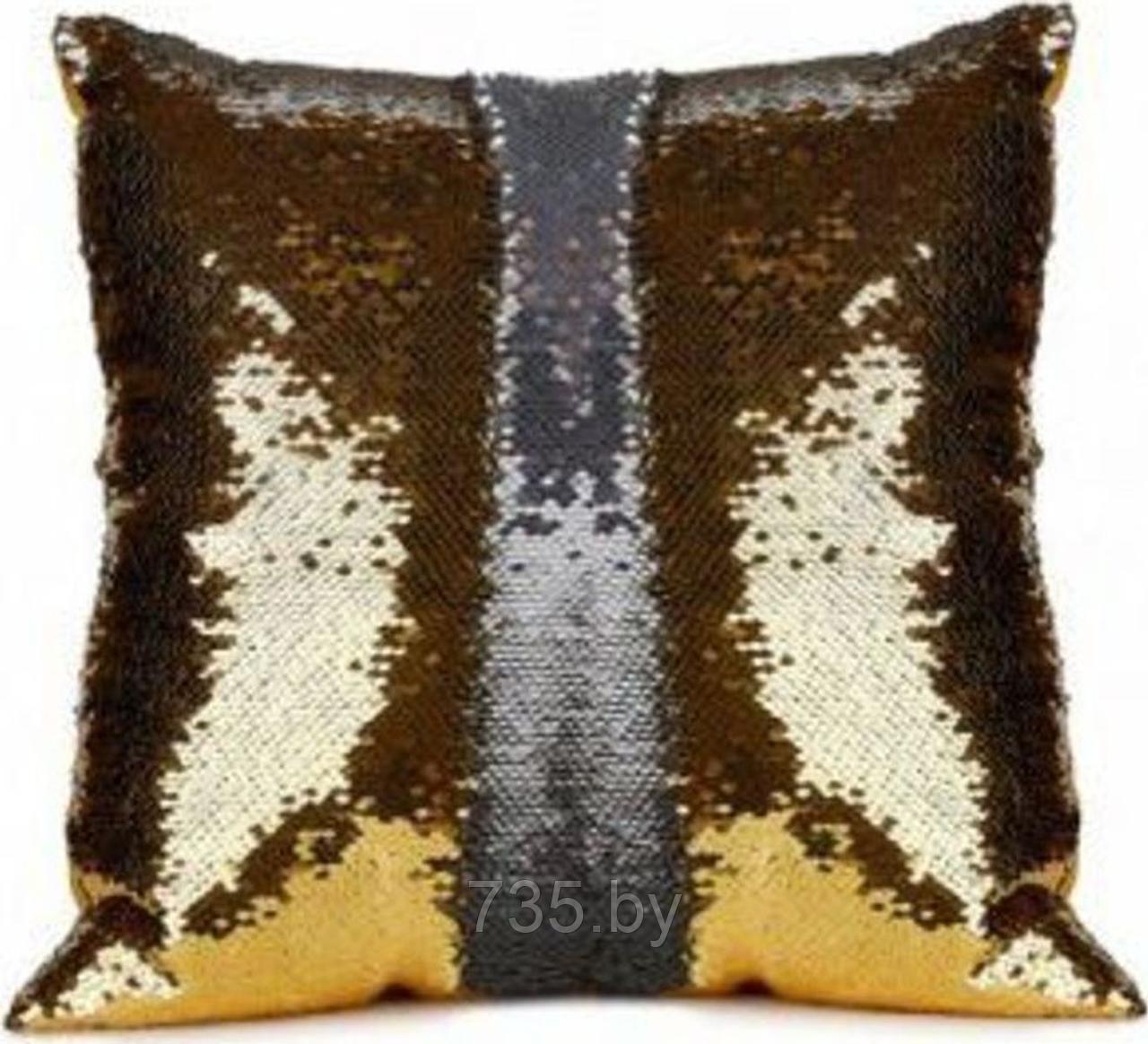 Подушка декоративная «РУСАЛКА» цвет золото/серебро - фото 1 - id-p175811381