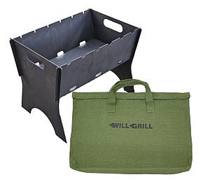 Мангал разборный Will Grill туристический с сумкой, 320х450х350, металл 2мм