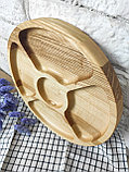 Менажница деревянная из ясеня для сервировки (круглая), фото 4