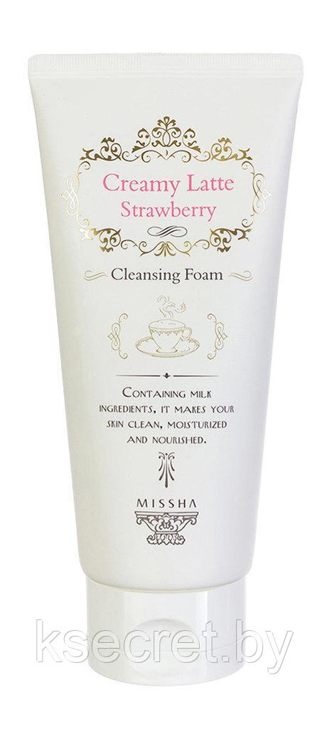 Пенка для умывания MISSHA Creamy Latte Strawberry Cleansing Foam - фото 1 - id-p175817901