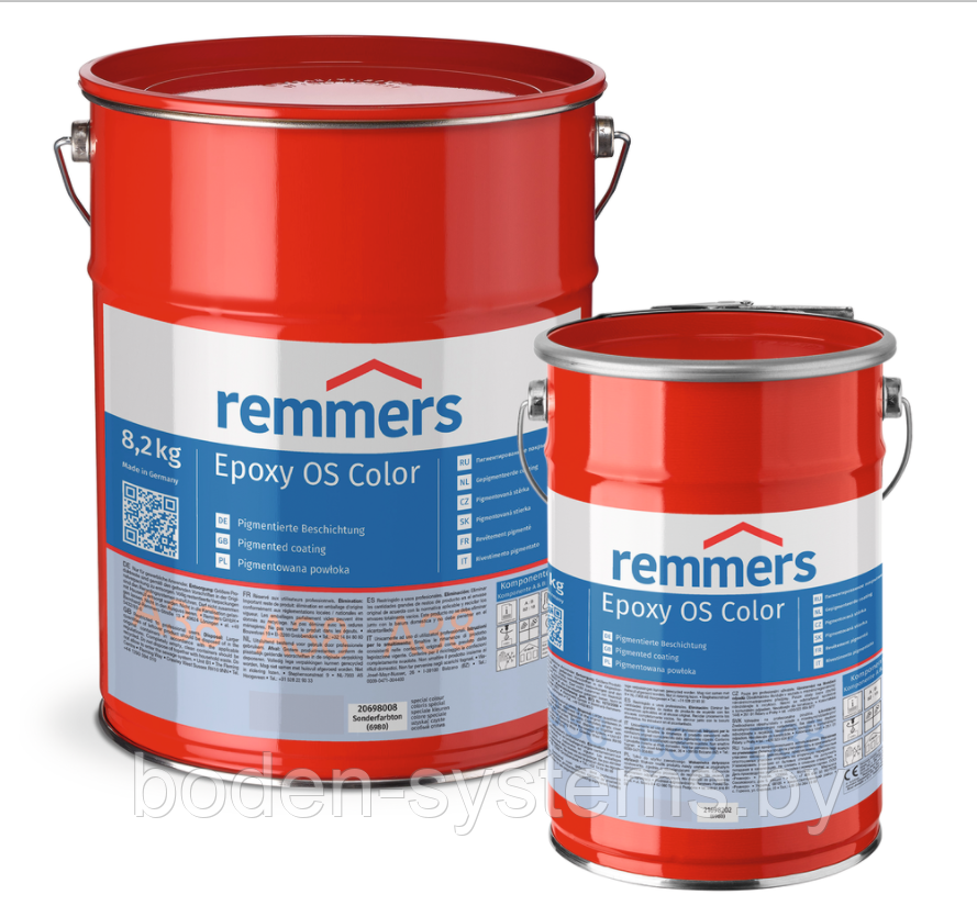 Remmers Epoxy OS Color, 25 кг (RAL 7001, 7012, 7023, 7030, 7035, 7032, 7040) - эпоксидное покрытие, в т.ч. OS8