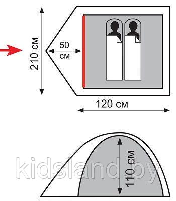 Палатка Универсальная Totem Trek 2 (V2) - фото 2 - id-p175816562