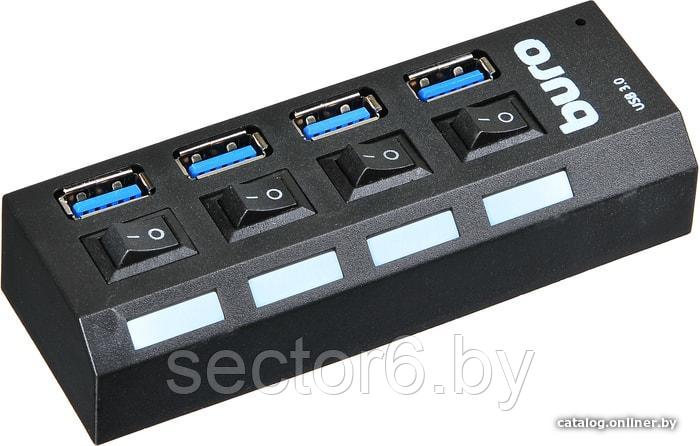 USB-хаб Buro BU-HUB4-U3.0-L