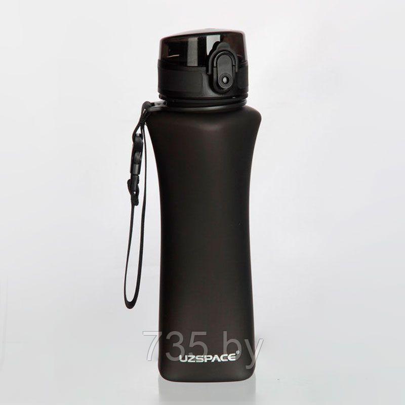 Бутылка для воды UZSpace One Touch Matte 500мл, черный - фото 1 - id-p175825379
