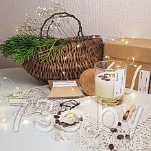 Подарочный набор "Кофе" Соевая аромасвеча & Флорентийское саше