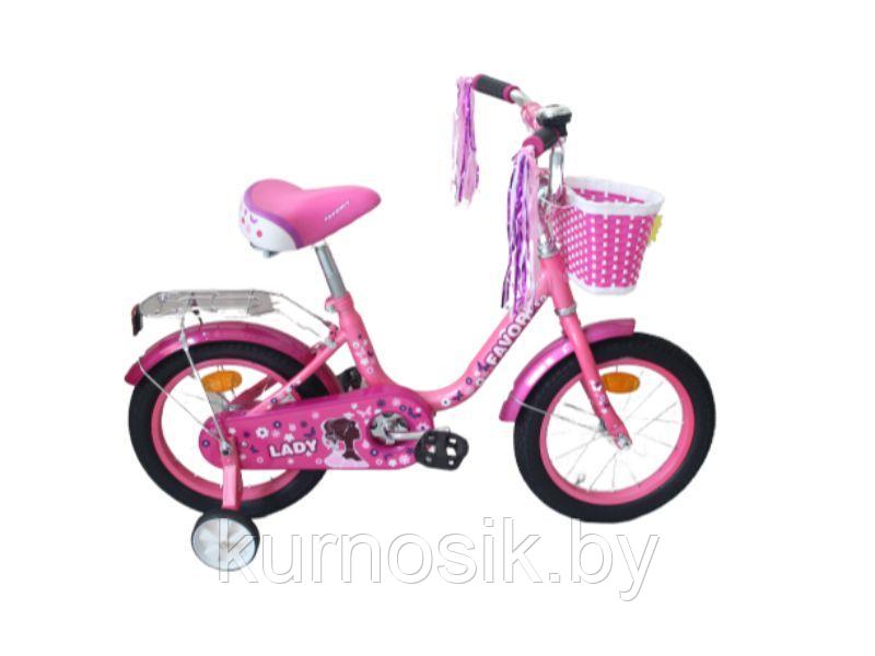 Детский Велосипед Favorit Lady 14" фиолетовый - фото 2 - id-p175825498
