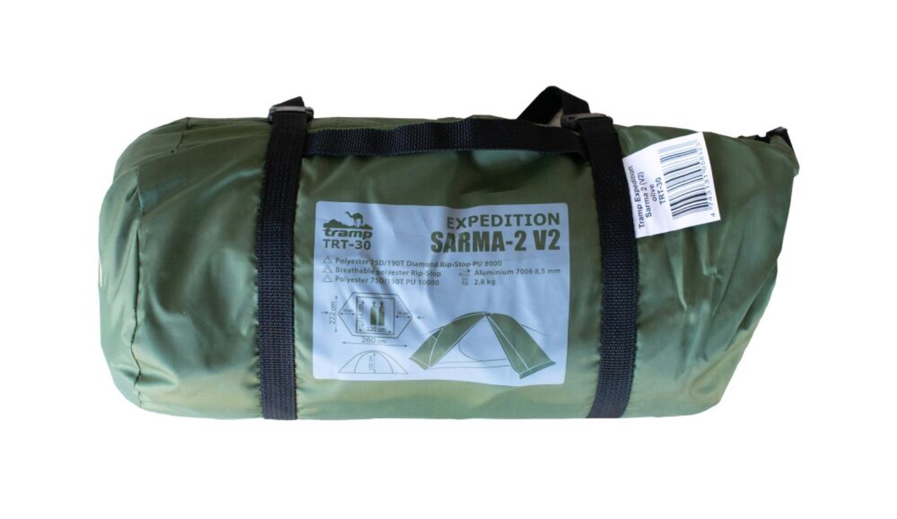 Палатка Экспедиционная Tramp Sarma 2-местная Green, арт. TRT-30g (260х222х102) - фото 10 - id-p175826168