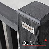 Ограждение из ДПК Outdoor "Кантри плюс" 1000*1000 мм. 3D STORM BLACK, фото 2