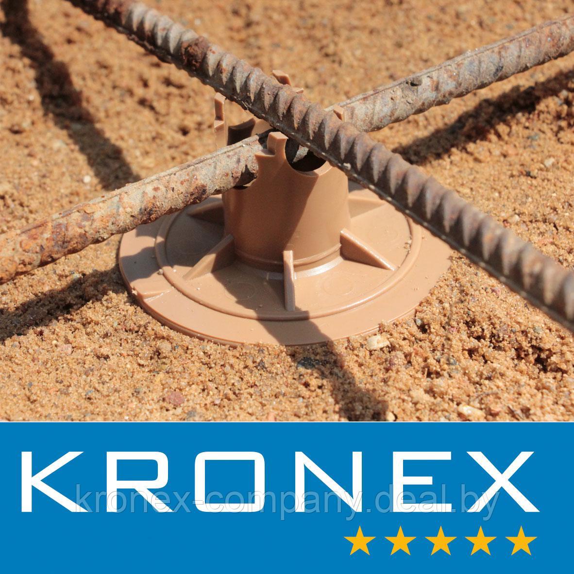 Фиксатор стойка на песчаные грунты усиленная KRONEX "ФС-40" 35/40 мм., арм. 4-28 мм. (упак. 20 шт) - фото 2 - id-p105236444