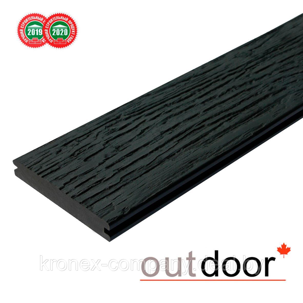 Террасная доска ДПК Outdoor 3D 140*21*2900 мм. полнотелая STORM/OLD WOOD BLACK черная - фото 6 - id-p92689144