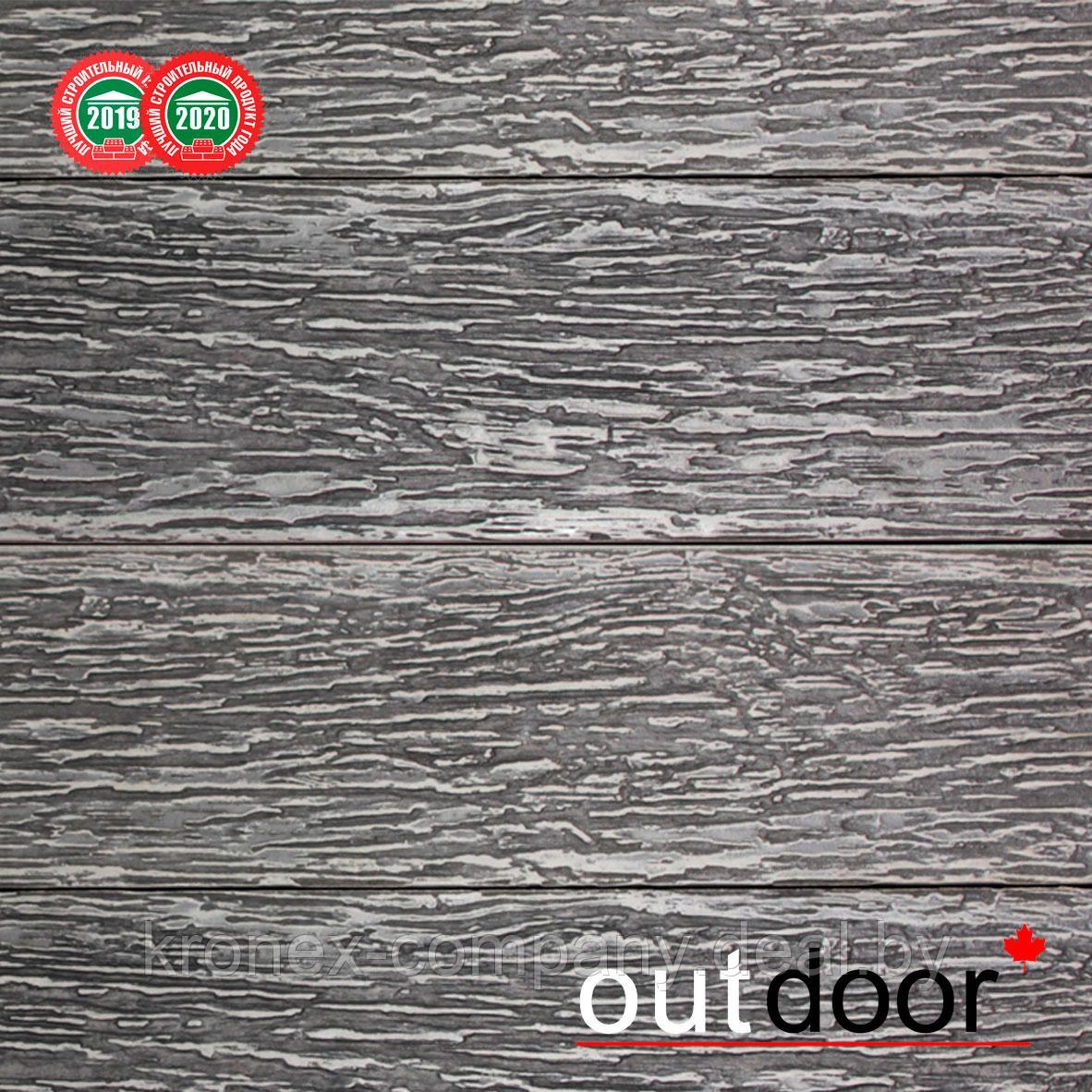 Террасная доска ДПК Outdoor 150*25*3000 мм. OLD WOOD/вельвет графит - фото 3 - id-p111553865