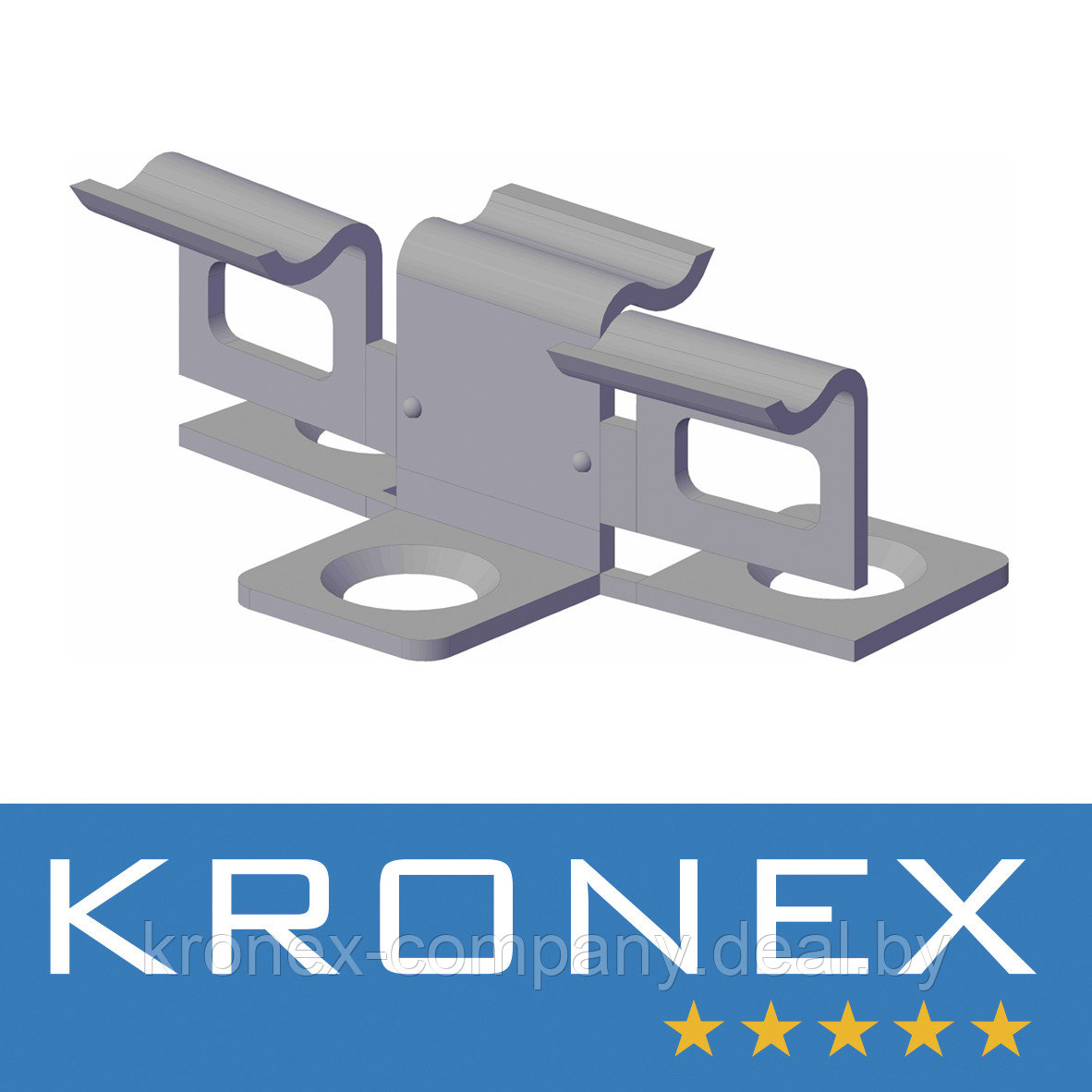 Крепеж промежуточный KRONEX № 7 для каркаса из металлопрофиля и лаги ДПК (упак/100 шт) - фото 2 - id-p144933502
