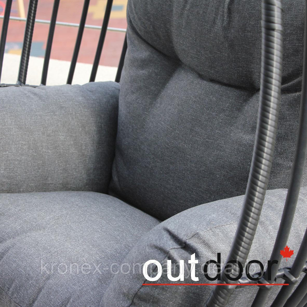 Подвесное кресло "кокон" из ротанга OUTDOOR Самуи, черное - фото 8 - id-p122942047