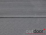 Доска заборная ДПК Outdoor 115*22*4000 мм. браш черная, фото 2