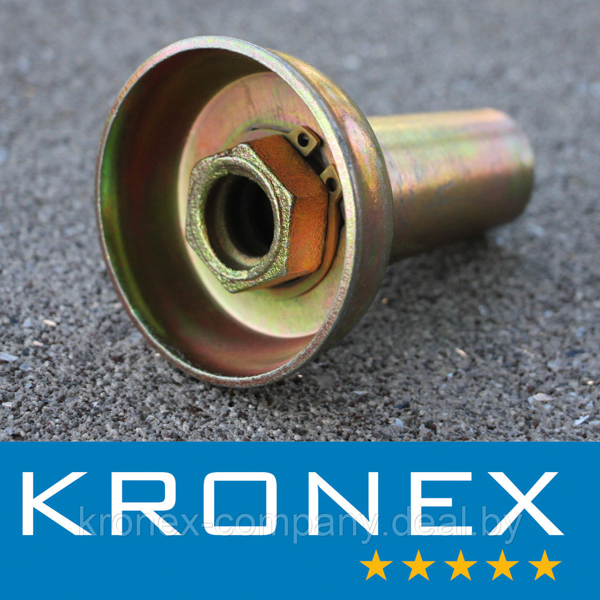 Конус стальной KRONEX, высота 75 мм, оцинкованный - фото 3 - id-p130360714