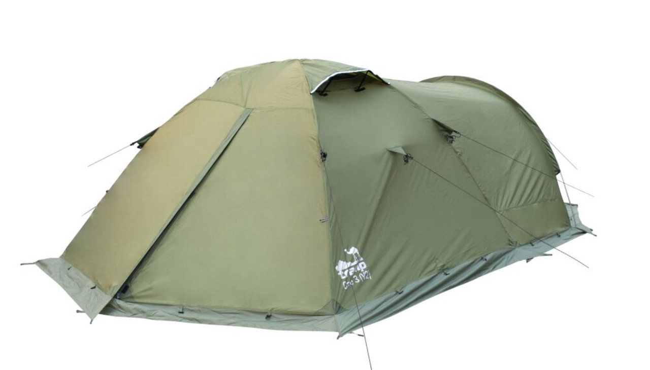 Палатка экспедиционная Tramp CAVE 3-местная (V2) Green, арт TRT-21g (490х220х130) - фото 5 - id-p175842214