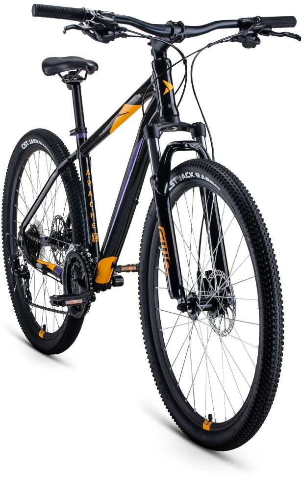 Горный велосипед хардтейл Forward APACHE 27,5 3.0 disc (15 quot; рост) черный/оранжевый 2021 год - фото 2 - id-p175842079