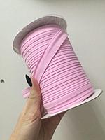 Косая бейка розовая, хлопок 100% (ширина 14-15мм)