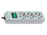 Удлинитель 1.5м (3 роз., 3.3кВт, с/з, выкл., ПВС) светло-серый Brennenstuhl Eco-Line (провод 3х1,5мм2; сила 1152350015 Удлинитель 1.5м (3 роз., 3.3кВт, с/з, выкл., ПВС) светло-серый Brennenstuhl Eco-Line (провод 3х1,5мм2; сила