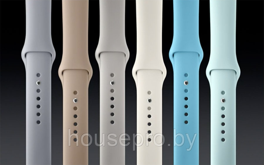 Силиконовый ремешок Apple Watch (42/44 мм.) цвета в ассортименте