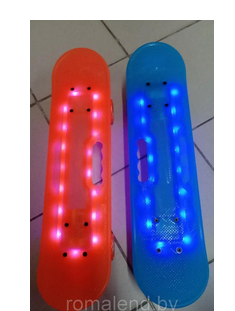Penny board (пенни борд) светящийс со светодиодной подсветкой корпуса с USB зарядкой в комплекте SS302025 - фото 2 - id-p175878192