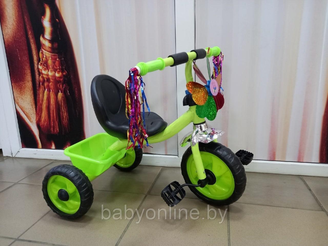 Детский велосипед трехколесный арт 1-23 от 1 до 3 лет зеленый