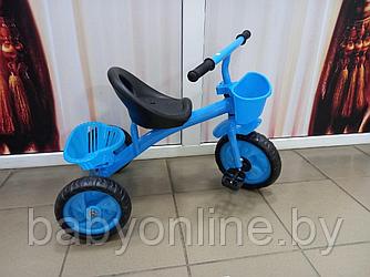 Детский велосипед трехколесный арт 503 от 1 до 3 лет голубой