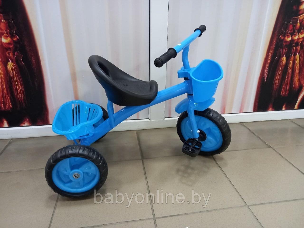 Детский велосипед трехколесный арт 503 от 1 до 3 лет голубой - фото 1 - id-p175884782