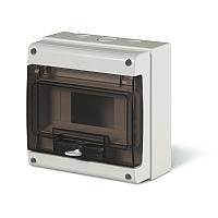 Щит модульный навесной M190, 8M, дымчатая дверь, 184x190x106mm, IK07, IP66, серия DOMINO