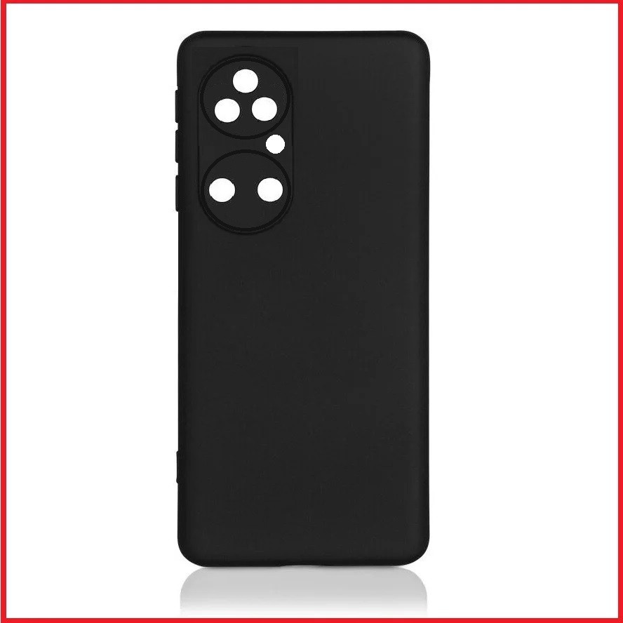 Чехол-накладка для Huawei P50 (силикон) черный с защитой камеры