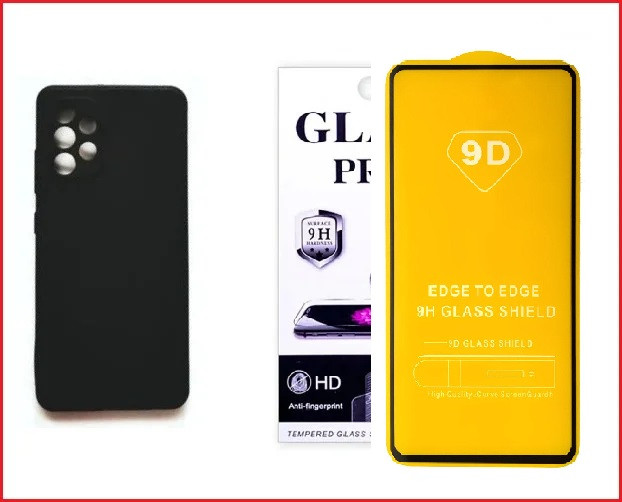 Чехол-накладка + защитное стекло 9D Samsung Galaxy A52 SM-A525