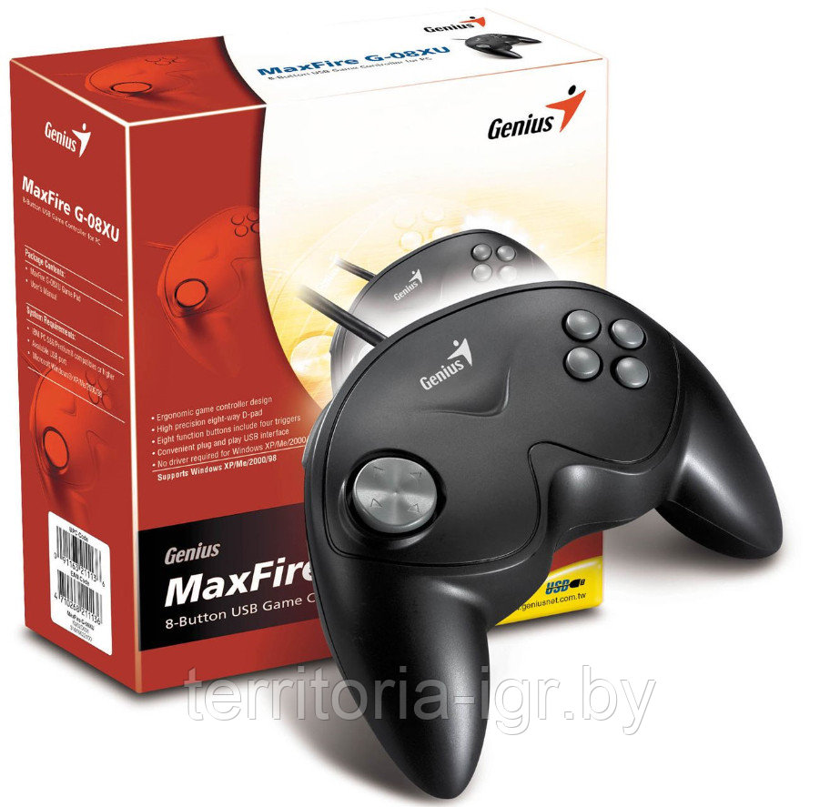 Проводной геймпад G-08XU MaxFire USB Genius - фото 1 - id-p175912863