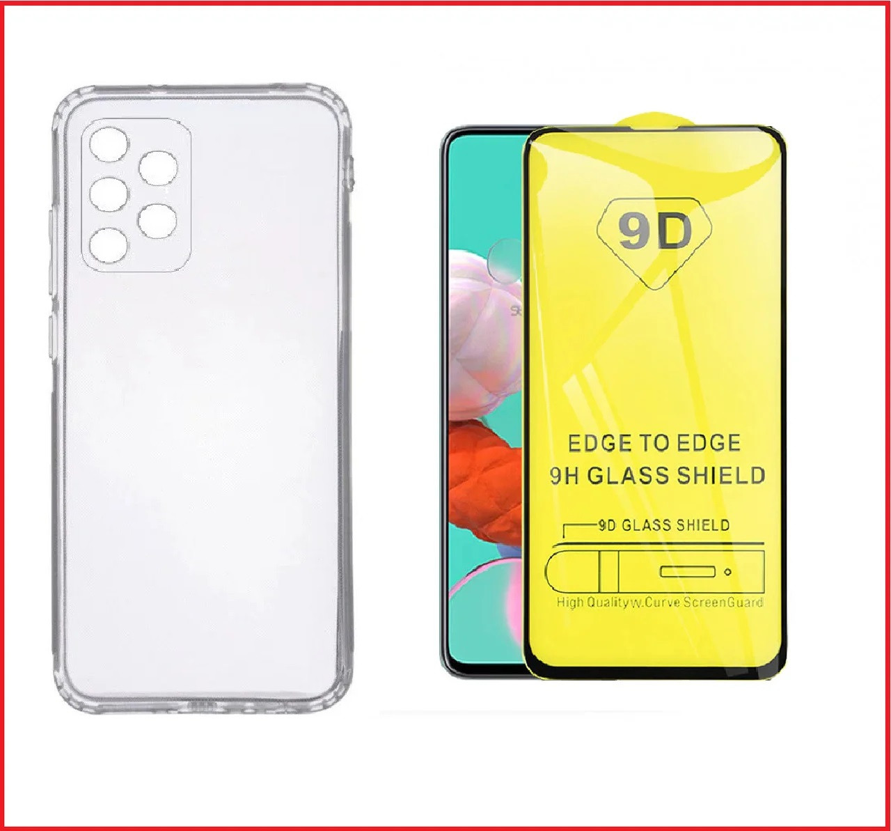 Чехол-накладка + защитное стекло 9D для Samsung Galaxy A53 - фото 1 - id-p175914588
