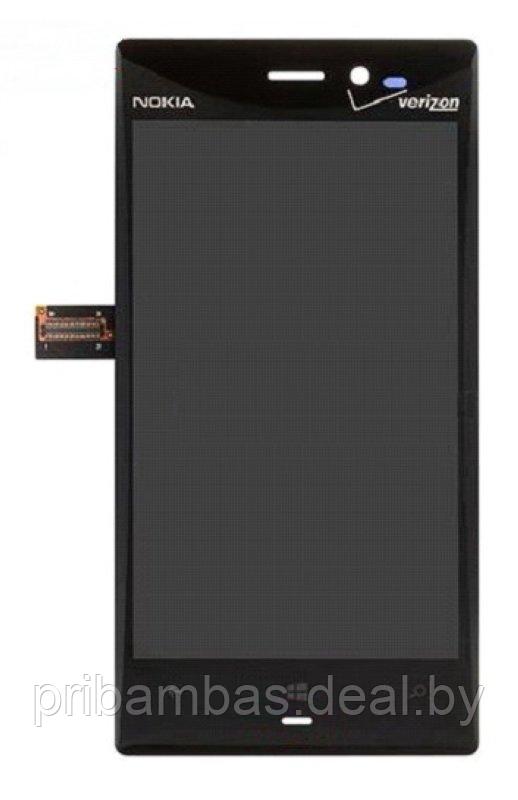 Дисплей (экран) для Nokia Lumia 925, Lumia 928 с тачскрином и рамкой черный - фото 1 - id-p2968121