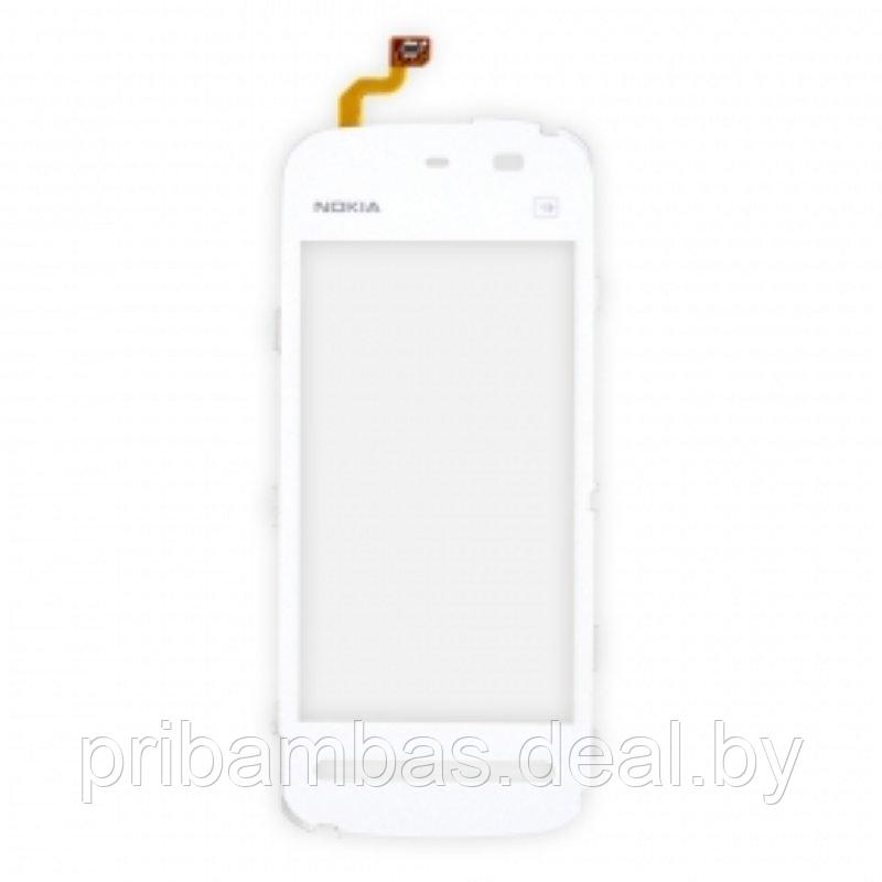 Тачскрин (сенсорный экран) для Nokia 5228, 5230, 5235 с рамкой белый совместимый