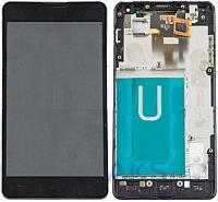 Дисплей (экран) для LG E975 Optimus G с тачскрином и рамкой Черный