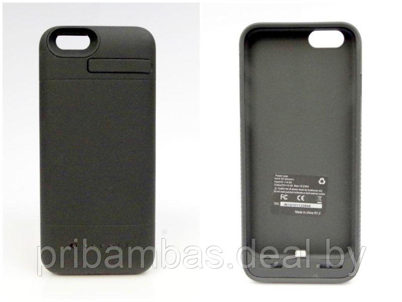 Чехол-аккумулятор (power case) PC-15 для Apple iPhone 6 3600mAh с подставкой Черный матовый - фото 1 - id-p40104857