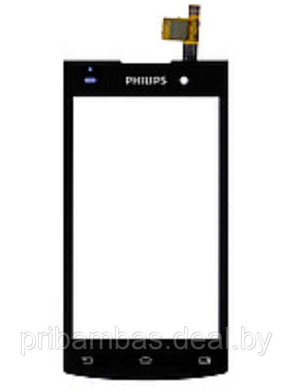 Тачскрин (сенсорный экран) для Philips S308 черный - фото 1 - id-p61230248