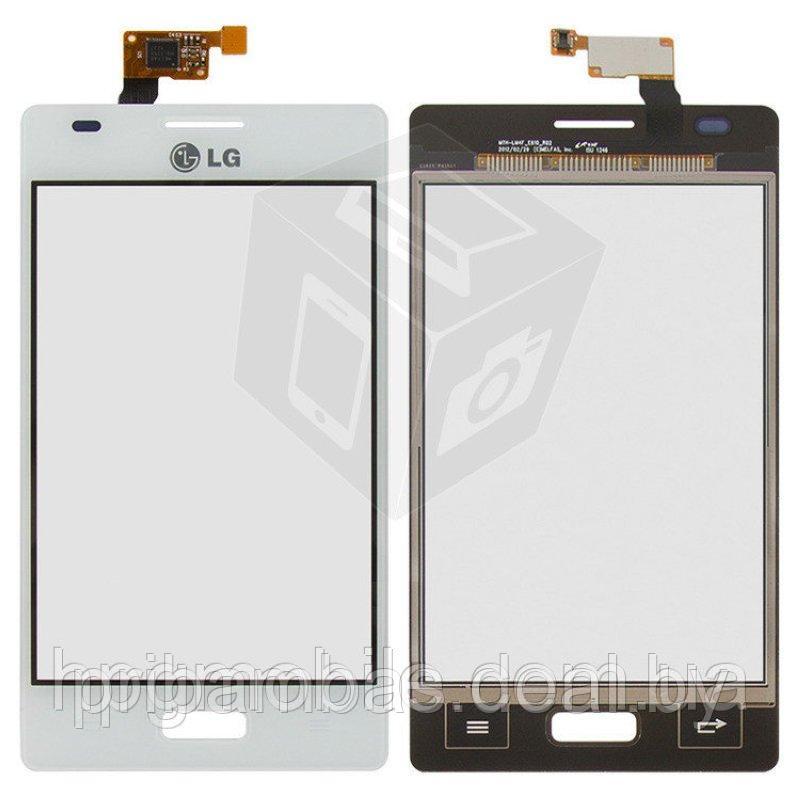 Тачскрин (сенсорный экран) для LG E615 Optimus L5 Dual белый - фото 1 - id-p7101179