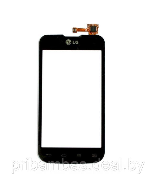 Тачскрин (сенсорный экран) для LG E455 Optimus L5 Dual II Черный совместимый - фото 1 - id-p7098648