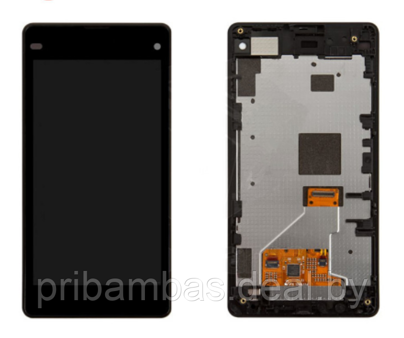 Дисплей (экран) для Sony Xperia Z1 Compact D5503 с тачскрином чёрный - фото 1 - id-p28883067