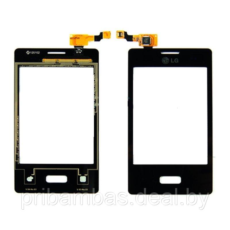 Тачскрин (сенсорный экран) для LG E400 Optimus L3 черный - фото 1 - id-p2108171