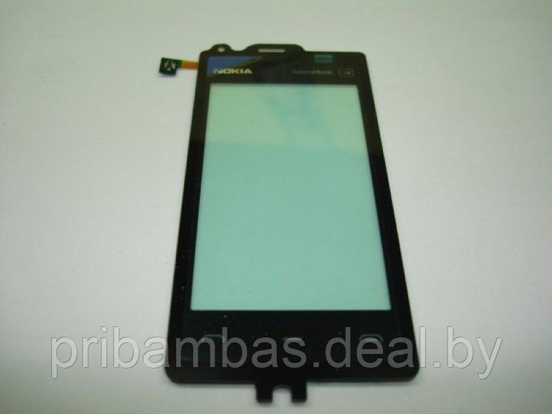 Тачскрин (сенсорный экран) для Nokia 5530 с рамкой черный совместимый - фото 1 - id-p2108189