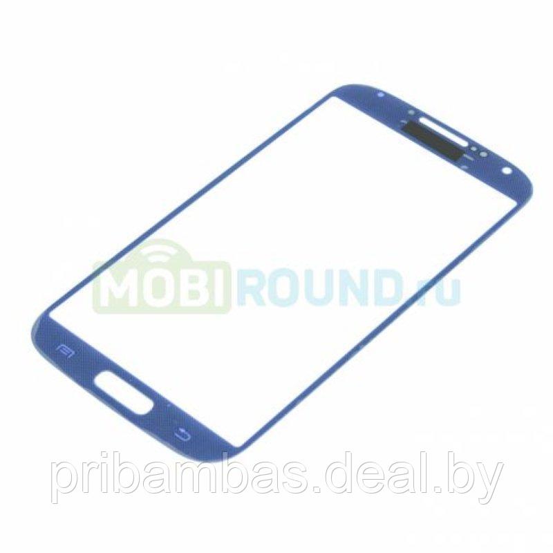 Стекло для Samsung i9500 Galaxy S4 синий совместимое