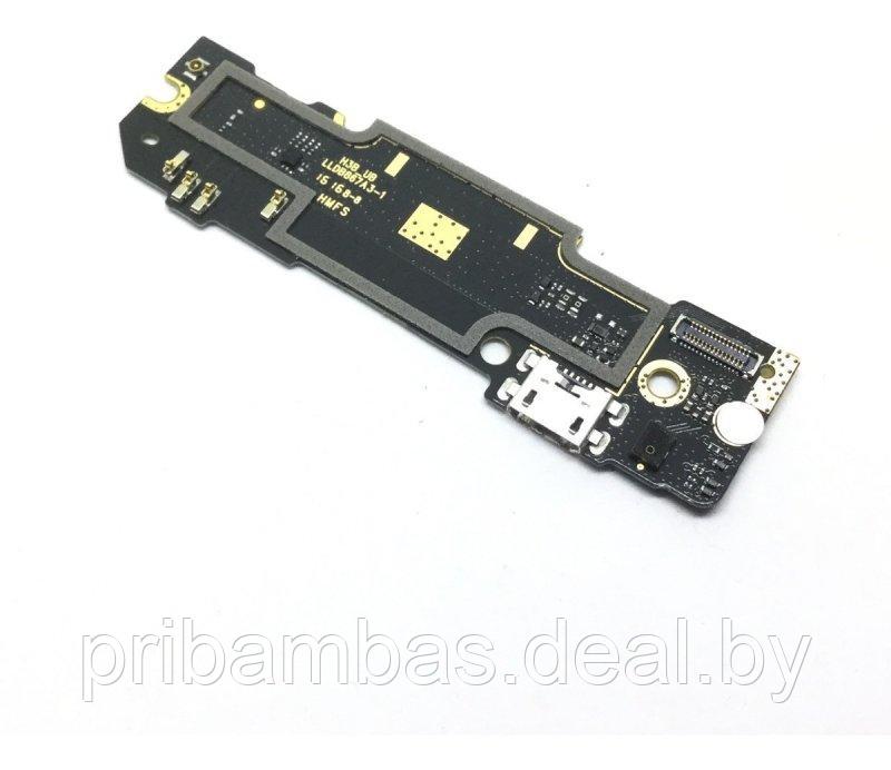 Шлейф (нижняя плата) для Xiaomi Redmi Note 3 Pro SE (152mm) с разъемом зарядки, с микрофоном, 30 pin - фото 1 - id-p62698063