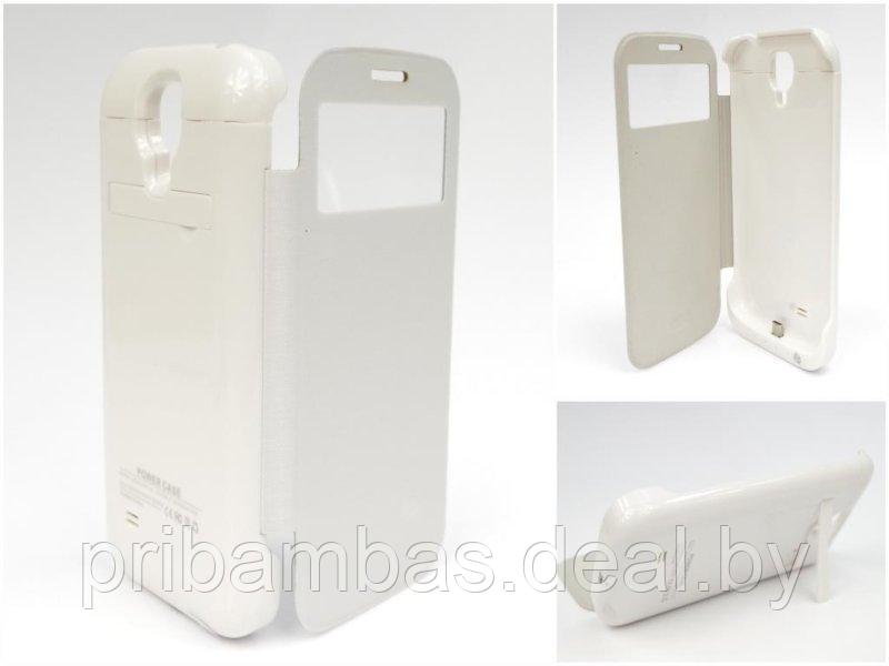 Чехол-аккумулятор (power case) для Samsung i9500 Galaxy S IV (S4) 3200mAh с подставкой Белый